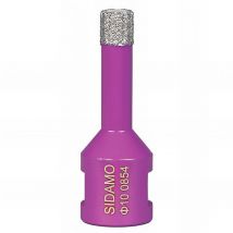 Trépan diamant à sec pour meuleuse M14 - D. 10 mm LU 35 mm - Céramique/Grès/Granit