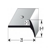 Auer - Treppenkante 'Oiron' Treppenkantenprofil / Winkelprofil / Fassonprofil, konfigurierbar, Breite: 25 mm, Einfasshöhe 2-3 mm aus Aluminium