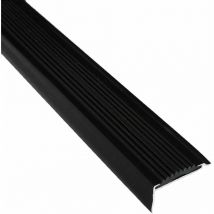 Vivol - Treppenkantenprofil - Schwarz - Alu mit Gummi-Einlage - 42 x 22 x 1350 mm - 15 Stück