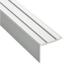 Treppenprofil 1000 x 25 x 18 mm silber eloxiert selbstklebend, 3 Stück