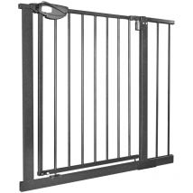Treppenschutzgitter Auto Close Türschutzgitter Treppengitter mit Druckbefestigung,Schutzgitter für Kinder 180° Zweiwegeöffnung(85-95cm,Schwarz)