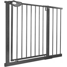 Treppenschutzgitter Auto Close Türschutzgitter Treppengitter mit Druckbefestigung,Schutzgitter für ohne bohren,180° Zweiwegeöffnung(95-105cm,Schwarz)