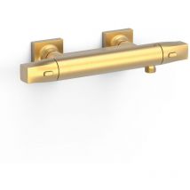 19016405OM over-wall Grifo Termostático Mural Over-Wall Ducha Color Oro Mate 24K - ref: 19016405OM - Tres