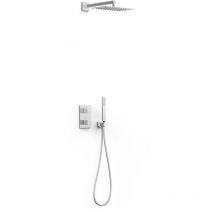 Tres - 20225054 therm-box Kit de Grifo Termostático Empotrado de 2 Vías Ducha Color Cromo - ref: 20225054