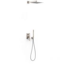 20228004AC slim Kit De Grifo Monomando Empotrado De 2 Vías Rapid-Box para Ducha Color Acero - ref: 20228004AC - Tres