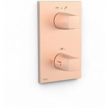 Tres 21125001OPM therm-box Pieza Vista Para Caja Empotrada De 2 Vías Therm-Box Oro Rosa Mate - ref: 21125001OPM