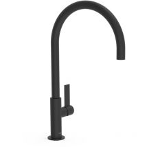 Tres - 21190601NM project Grifo Monomando xxl Caño Alto con Maneta Lateral para Lavabo Color Negro Mate - ref: 21190601NM