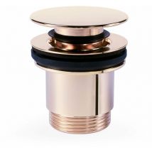 Tres Grifería - tres 24284010OP complgriferia Válvula De Desagüe Click-Clack Simple-Rapid Para Lavabo Con Opción Siempre Abierta Oro Rosa 24K - ref: