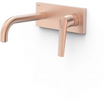 Tres Grifería - tres 28130023OPM fuji Pieza Vista para Cuerpo Empotrado De Lavabo Color Oro Rosa Mate 24K - ref: 28130023OPM
