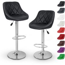 2er Set Barhocker Barstuhl Tresenhocker Küchenhocker Hocker Loungesessel 2x beige - Tresko