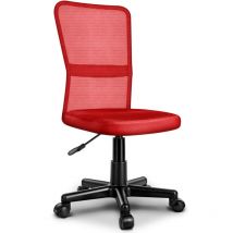 Tresko - Chaise de bureau rouge, Fauteuil de bureau - Hauteur Réglable - Pivotante