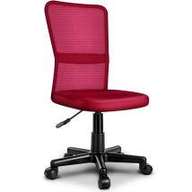 Tresko - Chaise de bureau bordeaux, Fauteuil de bureau - Hauteur Réglable - Pivotante