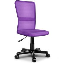 Tresko - Chaise de bureau lilas, Fauteuil de bureau - Hauteur Réglable - Pivotante