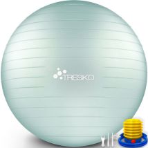 Tresko Gymnastikball (mintgrün, 65cm) Mit Pumpe Fitnessball Yogaball Sitzball Sportball Pilates Ball Sportball