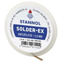 Stannol - Tresse à dessouder Solder Ex Longueur 1.6 m Largeur 2.5 mm flux imprégné S66533