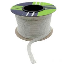 Tresse de Verre Plate Blanche - Au mètre linéaire 15 mm