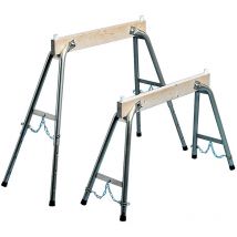 Zarges - Tréteau Hauteur max.900 mm bois/tubes d'acier h. réglable