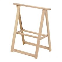 Tréteau pliable en bois sans vernis - Naturel