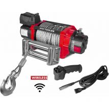Treuil électrique 12V 8164 kg câble 22m acier télécommande sans fil MW Tools SEL820012