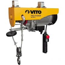 Vito Pro-power - Palan Electrique à télécommande 500W Charge jusqu'à 200 kg Hauteur de levage 6 et 12 mètres vito