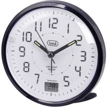 Trevi - sl 3P27 Reloj de Cuarzo con Alarma, Esfera Grande de Alta legibilidad, Movimiento de Barrido silencioso, iluminación led, indicación de