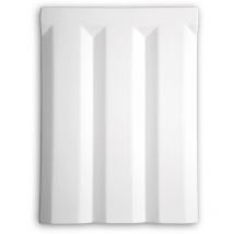 Tríglifo Profhome 406101 Moldura para exteriores Elemento decorativo Elemento de fachada diseño atemporal clásico blanco