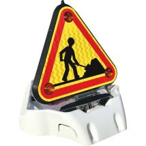 Vignal - triangle chantier double face leds classe 2 relevable cea 79305