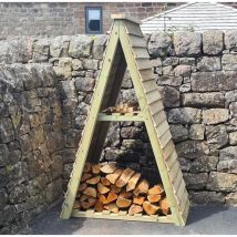 Churnet Valley - Wooden Garden Triangle Log Store