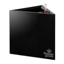 Flower Lover - Triangle pot auto irrigant - 33x33x33cm - Noir