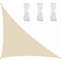 Cesieclefou - Triangle Shade Sail Waterproof Stretched Canvas uv Protection Waterproof Weather Resistant Fabric Dries Quickly for Garden Parks Lawns,