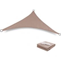Choyclit - Triangle Shade Sails, Heavy Duty Mesh Shade Cloth for Greenhouse, Plants, Pergola and Garden Umbrella, Khaki, 3.6×3.6×3.6cm