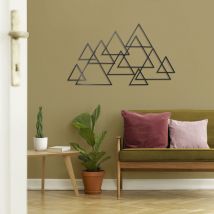 Triangles modernes Métal 111 x 64cm Noir