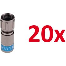 F-Stecker 6 TD QM 7.0 – 20 Stück – Originalprodukt von Triax – Teilenummer TR360943