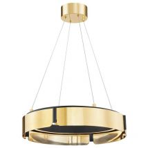 Tribeca Petit Lustre Led Laiton, Noir