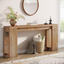 Tribesigns 63-Inch Extra Long Console Table, Farmhouse Wood Sofa Table Behind Couch, Narrow Entryway Accent Table for Living Room, Hallway, Entrance,