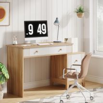 Tribesigns - Computer Desk with 4 Drawers, 51-Inch Home Office Desks with Storage, Modern Wooden Executive Desk Study Writing Table Workstation for
