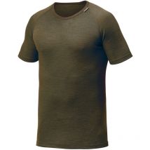 Tricot de corps à col rond Woolpower Tee lite / T-shirt à manches courtes en mérinos pine green, vert, taille s
