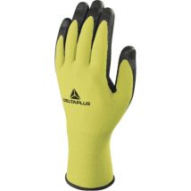 Gant tricot jaune fluo Delta Plus POLYESTHEr enduit spandex nitrile - VV734JA0 T10