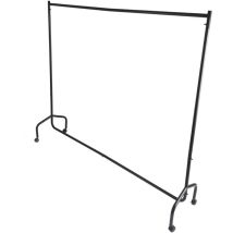 Treetalk - Tringle à vêtements en métal robuste de 6 pieds de long, présentoir à vêtements roulant pour magasin à domicile