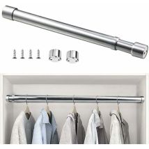 51cm À 80cm Tringle De Placard Extensible En Acier Inoxydable Anti-corrosion Tringle À Rideau Télescopique Réglable Tube De Placard Extensible Pour 