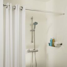 Tringle de rideau de douche télescopique 125-220 cm chrome