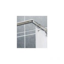 Tringle dia. 25mm pour rideau de douche d'angle ajustable 80/140 cm inox Presto
