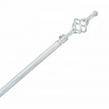 Tringle métal 120 à 210 cm avec enbouts déco atmosphera - spirale blanc - Spirale Blanc