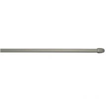 Tringle ovale 10x5 mm, 30 à 50cm, avec pitons de fixations, nickel, 2 pièces