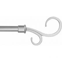 Tringle à Rideau en Fer Vente aux Enchères de Rideaux Anneaux Extensibles 120 210 cm Gris