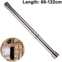 Pesce - Tringle à vêtements coulissante, tringle à vêtements en acier inoxydable, tube de penderie pour armoire, douche, balcon