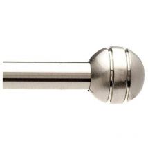 Tringles tondi per vitragar Metallo Ø10 1 Barra Tonda con Punta a Sfera 40-70 cm Cromo opaco