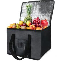 Trintion 1 Pcs Soft Cooler Bag, 40L Food Delivery Bag for Hot and Cold Food Delivery, Large Cool Bag with Zipper Closure for Camping BBQ Shopping