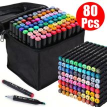 Trintion 90 Pack Black Alcohol Marker Pen Permanent Markers with Fine Quick-Dry Ink Markers for Meetings, lectures, home notes Fade-resistant