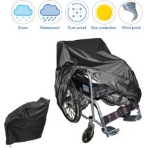 Trintion Wheel Chair Cover Mobility Scooter Storage Protection Cover 210D Oxford Heavy Duty Waterproof Outdoor Rain Cover with Elastic Band Resist